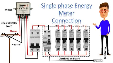 how to install new electric meter box|single phase meter wiring diagram.